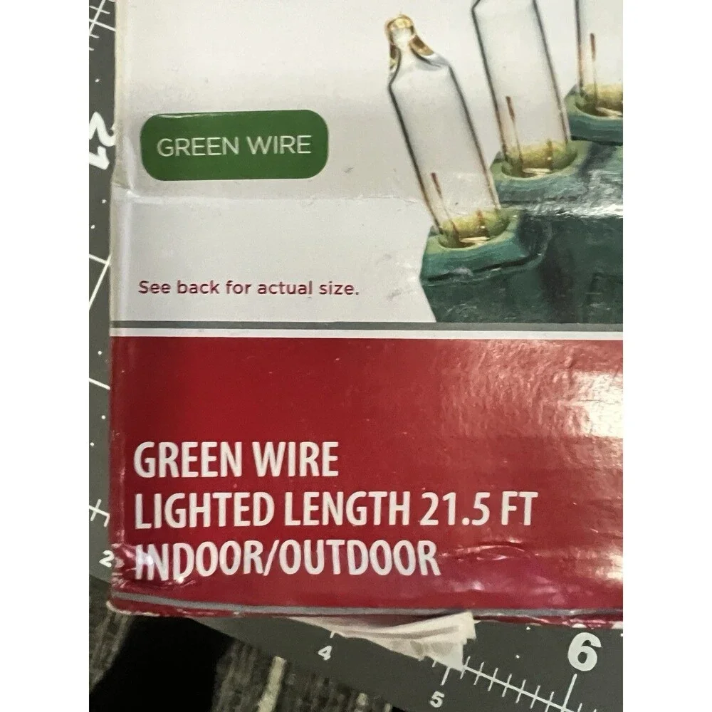 2 100 Clear Mini Xmas Lights Green Wire Christmas Weddings 23 Feet In Outdoor